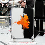 1-Piece Abstract Autumn Leaf Splash Artistic Modern Colorful  Suitcase Luggage Cover, Stretch Protective Sleeve