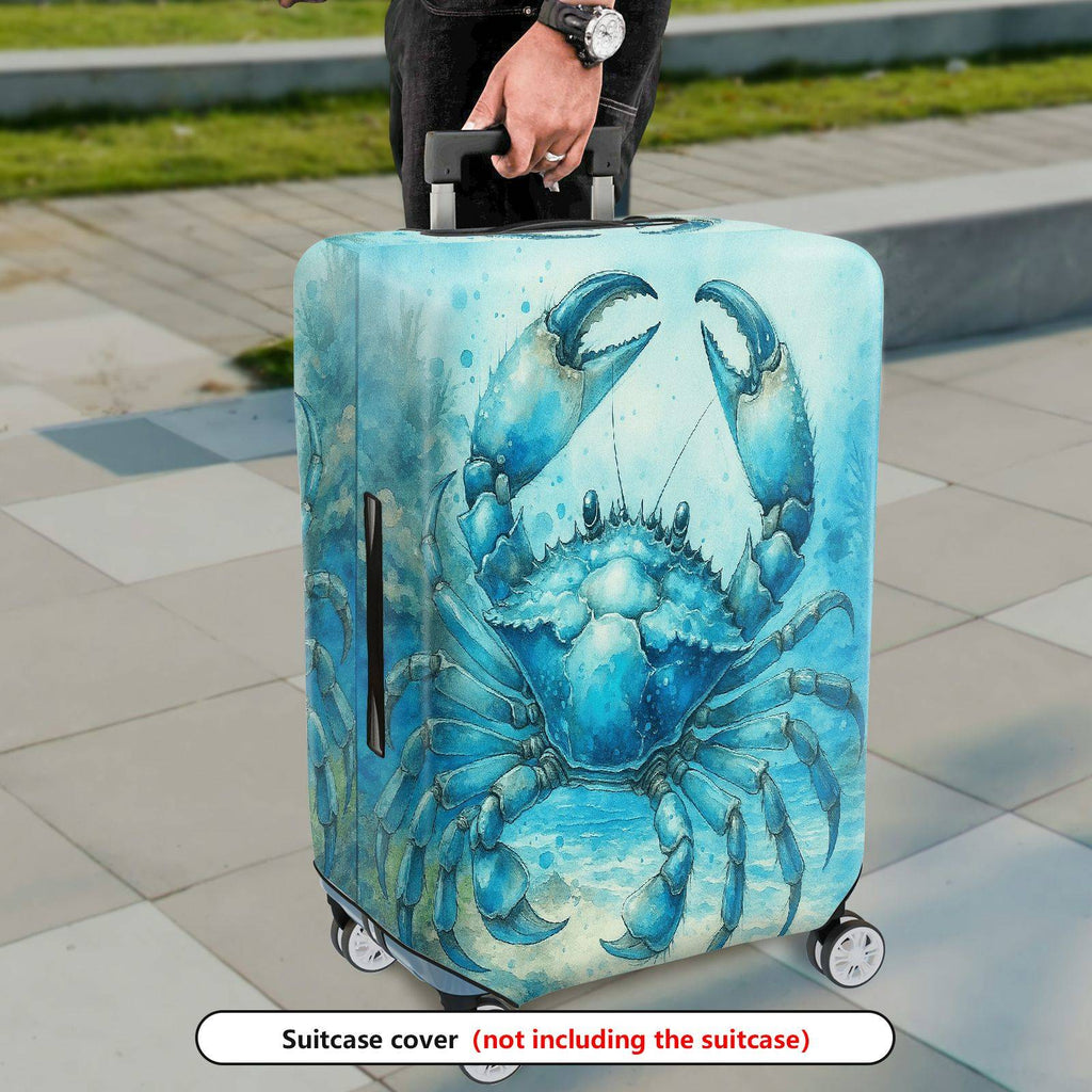 1-Piece Crab Ocean Artistic Graphic Stylish  Suitcase Luggage Cover, Stretch Protective Sleeve