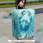 1-Piece Crab Ocean Artistic Graphic Stylish  Suitcase Luggage Cover, Stretch Protective Sleeve