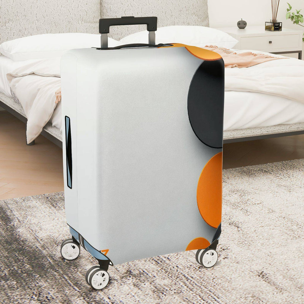 1-Piece Abstract Geometric Colorful Circle Art Pattern  Suitcase Luggage Cover, Stretch Protective Sleeve