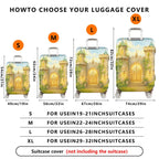 1-Piece Castle Vintage Artistic Fantasy Fairytale Scenic  Suitcase Luggage Cover, Stretch Protective Sleeve