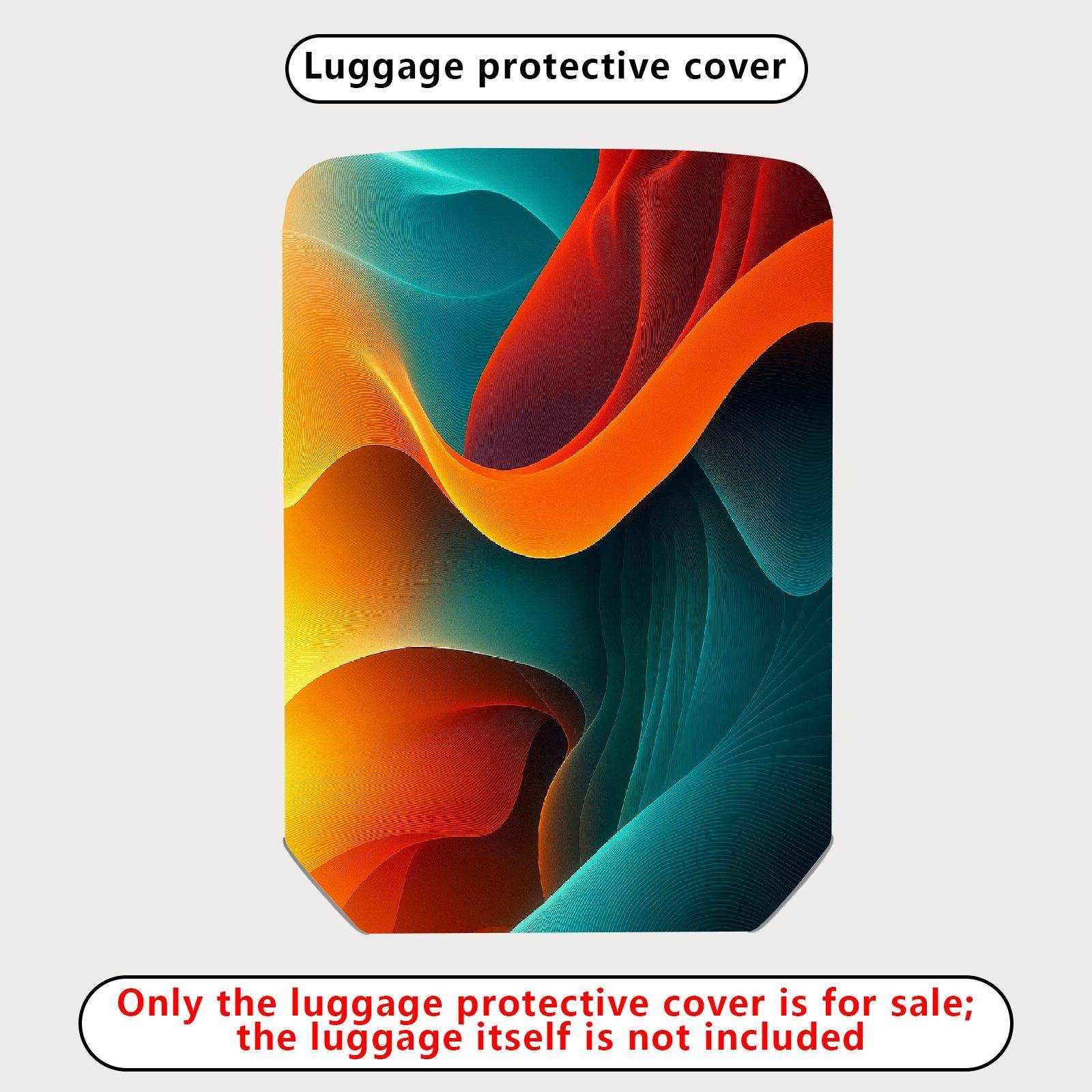 1-Piece Abstract Colorful Vibrant Artistic Modern Energetic  Suitcase Luggage Cover, Stretch Protective Sleeve