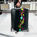 1-Piece Abstract Colorful Dots Circles Line  Suitcase Luggage Cover, Stretch Protective Sleeve