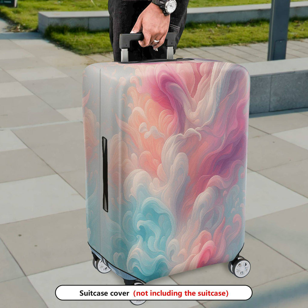 1-Piece Abstract Colorful Cloud Pattern  Suitcase Luggage Cover, Stretch Protective Sleeve