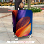1-Piece Abstract Colorful Vibrant Floral Artistic Luggage  Suitcase Luggage Cover, Stretch Protective Sleeve
