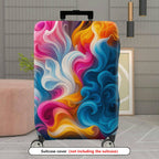 1-Piece Abstract Colorful Swirl Artistic Vibrant Dynamic  Suitcase Luggage Cover, Stretch Protective Sleeve