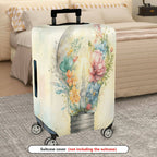 1-Piece Floral  Bulb Painting Artistic Abstract Watercolor  Suitcase Luggage Cover, Stretch Protective Sleeve