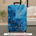 1-Piece Abstract Blue Artistic Bubble Surreal Dreamy  Suitcase Luggage Cover, Stretch Protective Sleeve