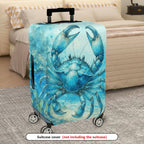 1-Piece Crab Ocean Artistic Graphic Stylish  Suitcase Luggage Cover, Stretch Protective Sleeve