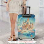 1-Piece Castle Moon Sky Star Cloud  Suitcase Luggage Cover, Stretch Protective Sleeve