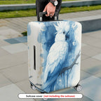1-Piece Blue Parrot Artistic Watercolor Bird Tree  Suitcase Luggage Cover, Stretch Protective Sleeve