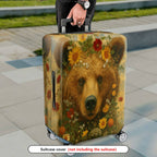 1-Piece Animal Flower Nature Wildlife Art Vintage  Suitcase Luggage Cover, Stretch Protective Sleeve