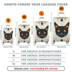 1-Piece Abstract Artistic Cat Pattern Colorful Travel Style Creative Modern  Suitcase Luggage Cover, Stretch Protective Sleeve
