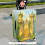 1-Piece Castle Vintage Artistic Fantasy Fairytale Scenic  Suitcase Luggage Cover, Stretch Protective Sleeve