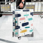 1-Piece Abstract Colorful Brushstroke Artistic Pattern  Suitcase Luggage Cover, Stretch Protective Sleeve