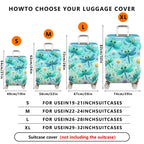 1-Piece Dragonfly Flowers Sky Nature Travel  Suitcase Luggage Cover, Stretch Protective Sleeve