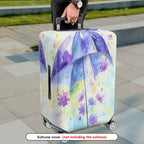 1-Piece Umbrella Floral Watercolor Abstract Colorful  Suitcase Luggage Cover, Stretch Protective Sleeve