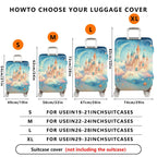 1-Piece Castle Moon Sky Star Cloud  Suitcase Luggage Cover, Stretch Protective Sleeve
