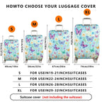 1-Piece Butterfly Flower Nature Dream Pastel  Suitcase Luggage Cover, Stretch Protective Sleeve