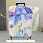 1-Piece Umbrella Floral Watercolor Abstract Colorful  Suitcase Luggage Cover, Stretch Protective Sleeve