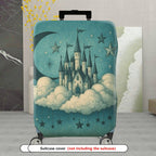1-Piece Fantasy Castle Moon Star Cloud Fairytale  Suitcase Luggage Cover, Stretch Protective Sleeve