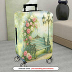 1-Piece Floral Romantic Pastoral Artistic Colorful  Suitcase Luggage Cover, Stretch Protective Sleeve