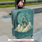 1-Piece Fantasy Castle Moon Star Cloud Fairytale  Suitcase Luggage Cover, Stretch Protective Sleeve