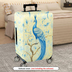 1-Piece Peacock Floral Elegant Artistic Decorative  Suitcase Luggage Cover, Stretch Protective Sleeve