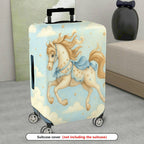 1-Piece Horse Star Cloud Pastoral Sky Fantasy  Suitcase Luggage Cover, Stretch Protective Sleeve