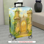 1-Piece Castle Vintage Artistic Fantasy Fairytale Scenic  Suitcase Luggage Cover, Stretch Protective Sleeve