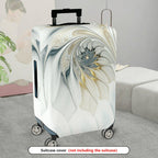 1-Piece Abstract Artistic Elegant Swirling Floral Colorful  Suitcase Luggage Cover, Stretch Protective Sleeve