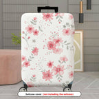 1-Piece Floral Pattern Pink Flower Nature Leaf Botanical Art  Suitcase Luggage Cover, Stretch Protective Sleeve