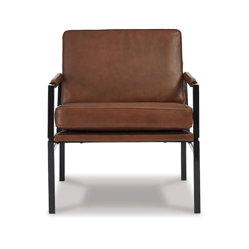 Signature Design by Ashley Puckman Mid Century Modern Leather Accent Chair - 29 W x 31.5 D x 34.25 H-7
