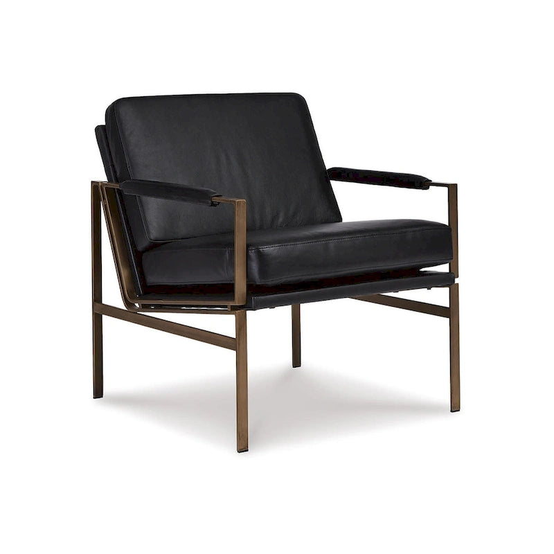 Signature Design by Ashley Puckman Mid Century Modern Leather Accent Chair - 29 W x 31.5 D x 34.25 H-11