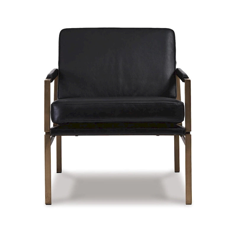 Signature Design by Ashley Puckman Mid Century Modern Leather Accent Chair - 29 W x 31.5 D x 34.25 H-12