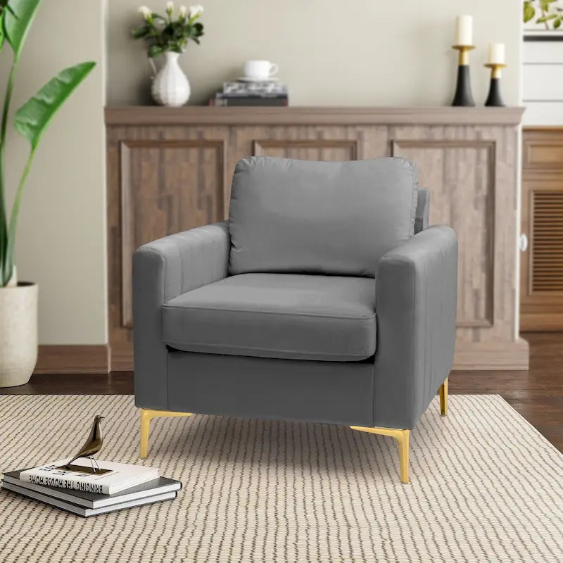Pellebant Modern Upholstered Accent Armchair Club Chair-38