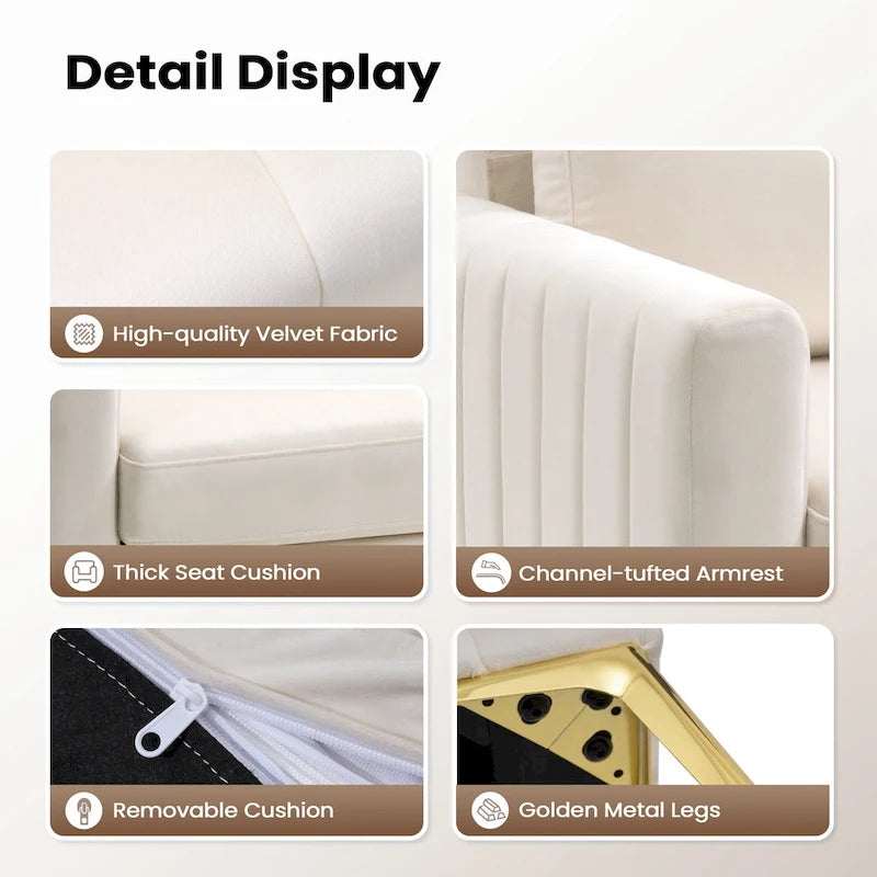 Pellebant Modern Upholstered Accent Armchair Club Chair-3