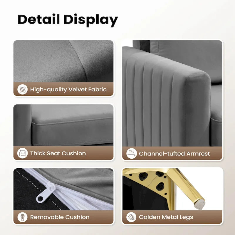 Pellebant Modern Upholstered Accent Armchair Club Chair-23