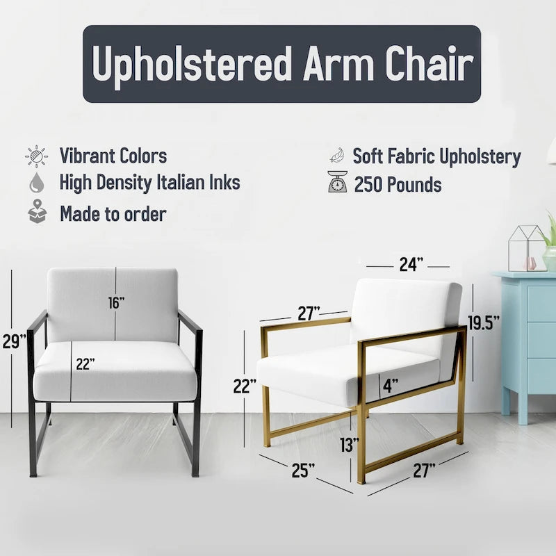 Designart Colorful Abstract Painting Strokes II Upholstered Modern Accent Chair and Arm Chair-15