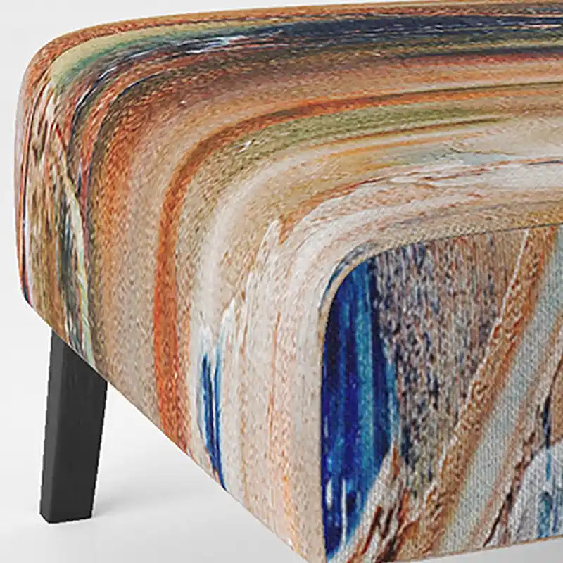 Designart Colorful Abstract Painting Strokes II Upholstered Modern Accent Chair and Arm Chair-25