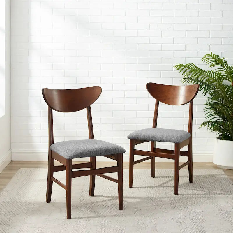 Crosley Landon 2Pc Wood Dining Chairs W/Upholstered Seat - 33.25H x19.75W x 19.75D-2