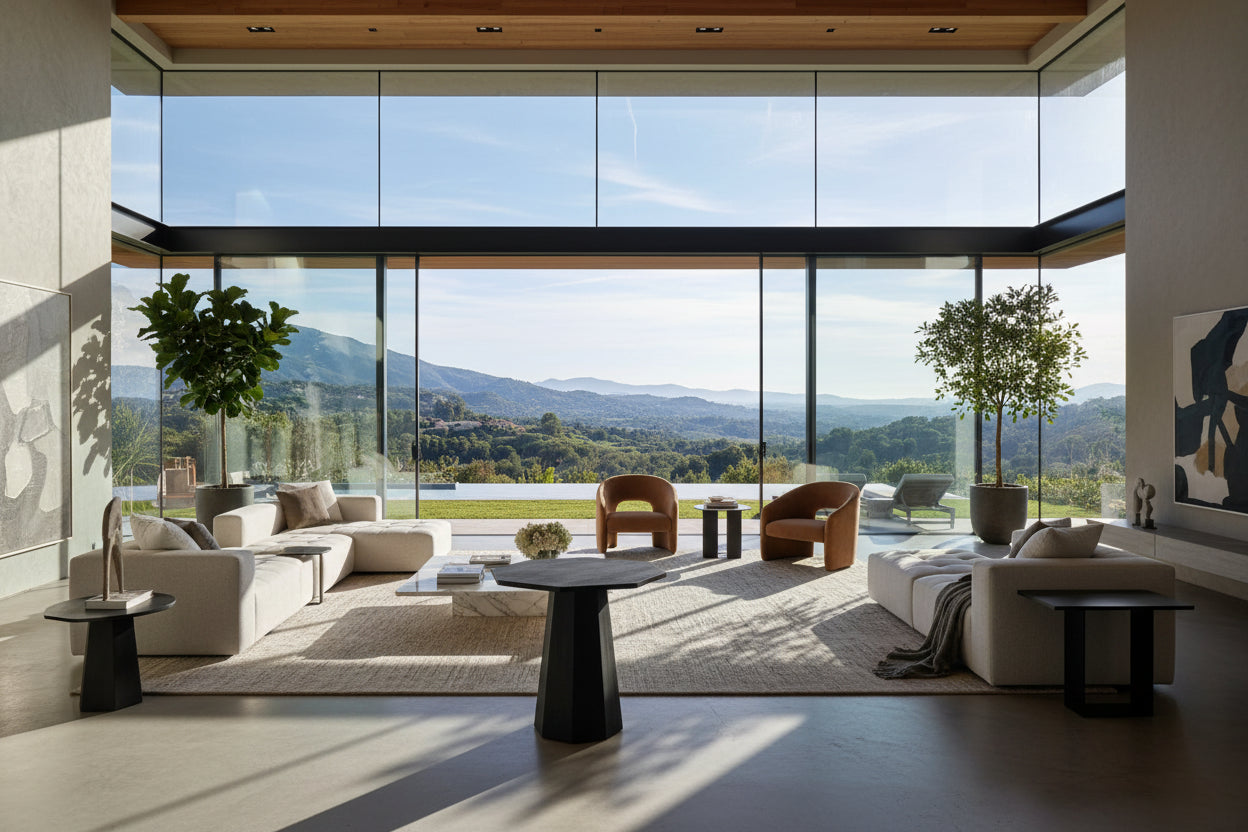 Maxine Dark Brown Solid Wood Hexagonal Foyer Table