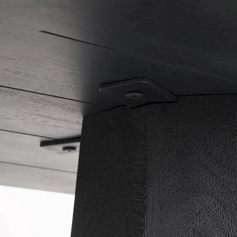 Maxine Dark Brown Solid Wood Hexagonal Foyer Table-6