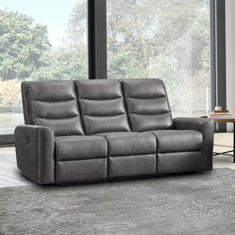Abbyson Ford Fabric Manual Reclining Sofa-2