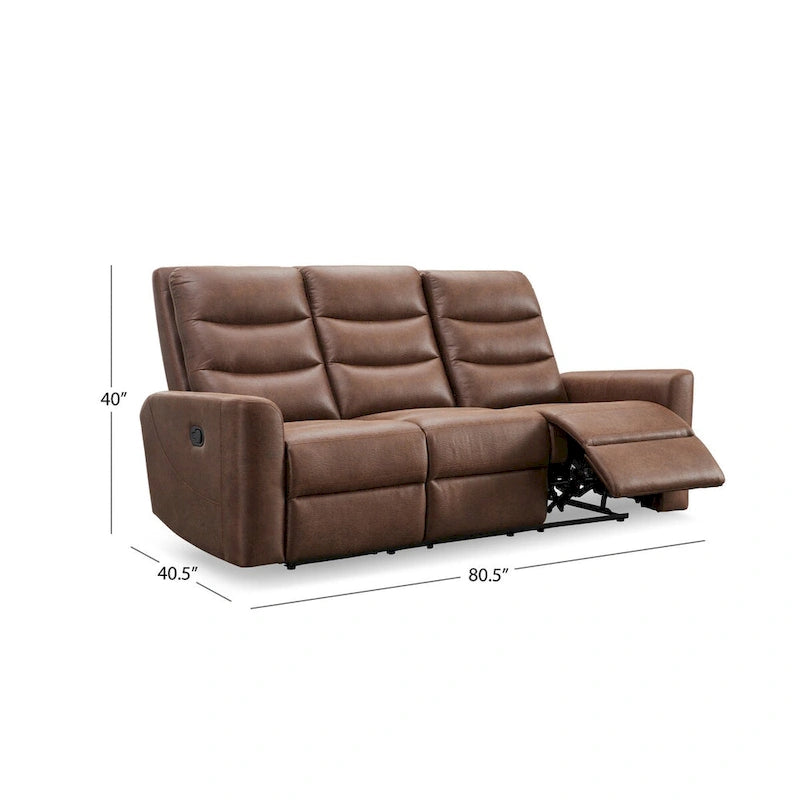 Abbyson Ford Fabric Manual Reclining Sofa-6