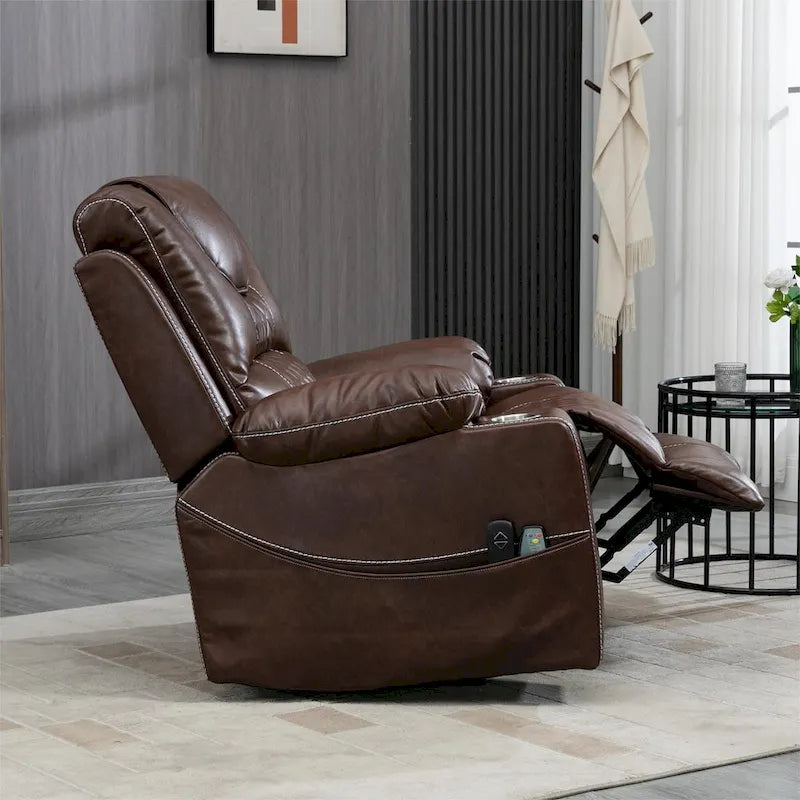 Power Lift Recliner Chair PU Leather with Massage and Heating Reclining Chair for Elderly-7