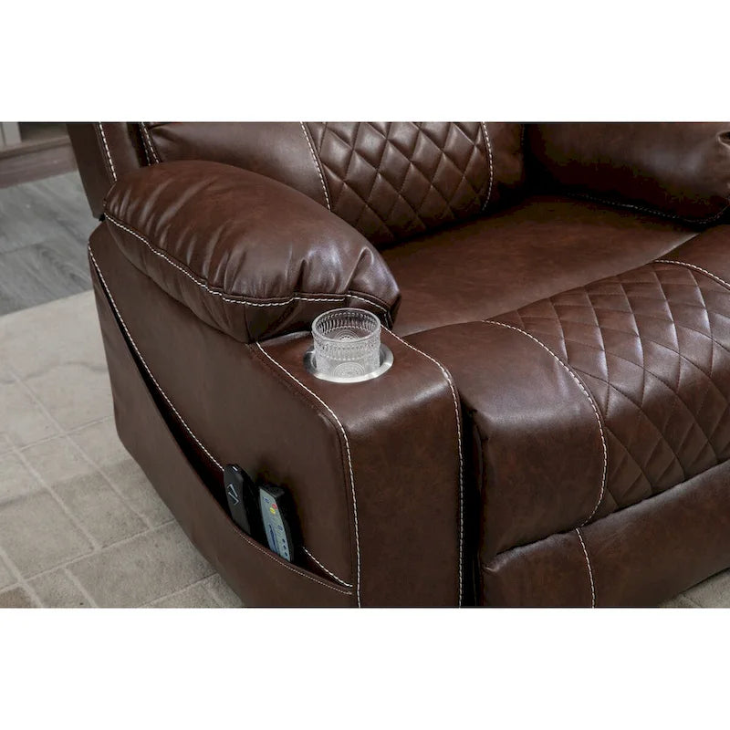 Power Lift Recliner Chair PU Leather with Massage and Heating Reclining Chair for Elderly-10