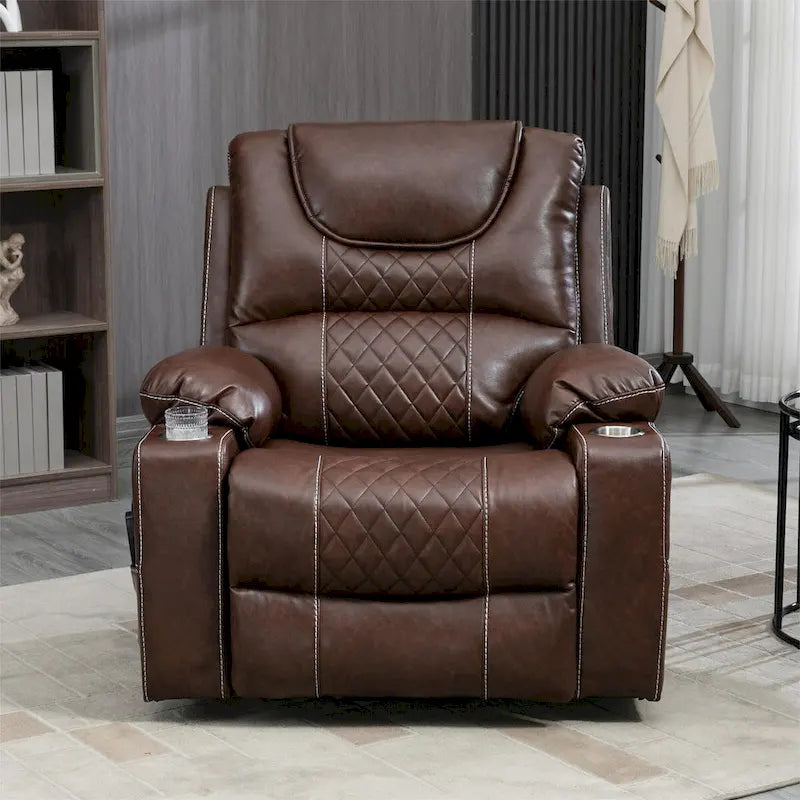 Power Lift Recliner Chair PU Leather with Massage and Heating Reclining Chair for Elderly-13