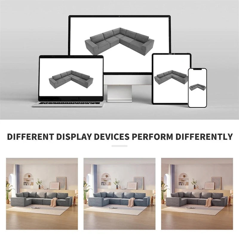 Modular L Shaped Sectional Sofa,Floor Couch Set,Upholstered Furniture-11