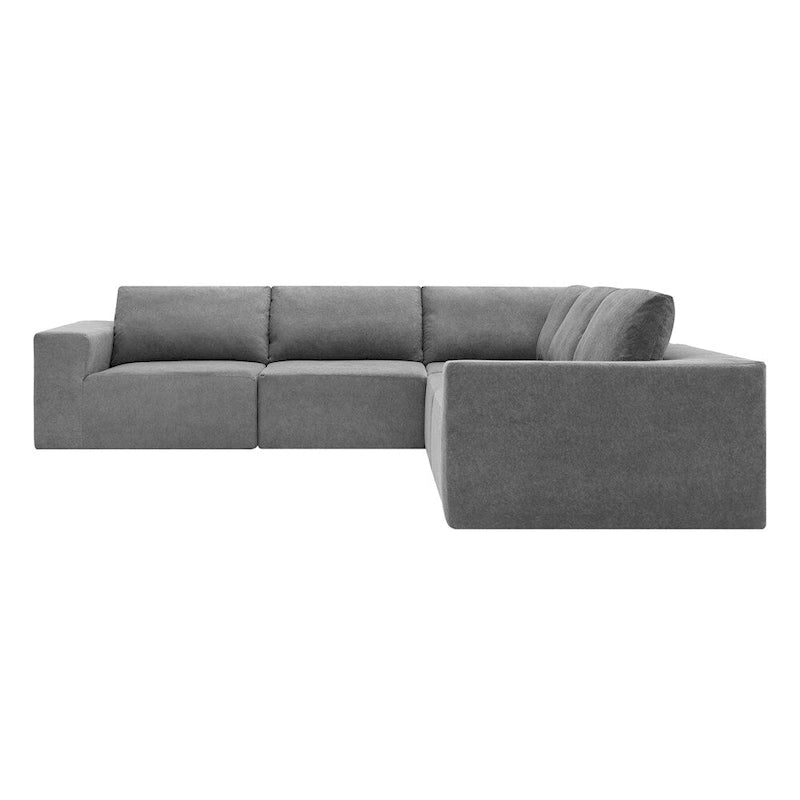 Modular L Shaped Sectional Sofa,Floor Couch Set,Upholstered Furniture-12